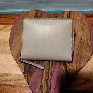 Kate Spade Leather Zipper Folded Wallet $$FIRM$$
